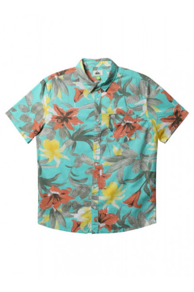 Рубашка С Коротким Рукавом QUIKSILVER Garden Path Angel Blue Garden Pa Рубашка С Коротким Рукавом QUIKSILVER Garden Path Angel Blue Garden Pa