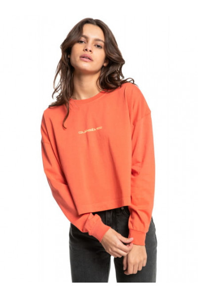 Оверсайз Лонгслив Из Органического Хлопка QUIKSILVER Womens Oversized Crop Nkn0