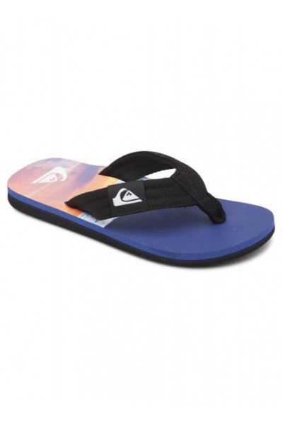 Детские Сланцы QUIKSILVER Molokai Layback Blue/Blue/Orange Детские Сланцы QUIKSILVER Molokai Layback Blue/Blue/Orange