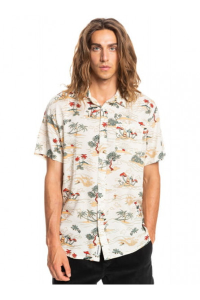 Рубашка С Коротким Рукавом QUIKSILVER Simple Days Antique White Simple Рубашка С Коротким Рукавом QUIKSILVER Simple Days Antique White Simple